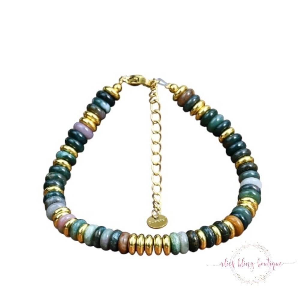Minimalist Glow Bracelet in Indian Agate-Shop Alies Boutique