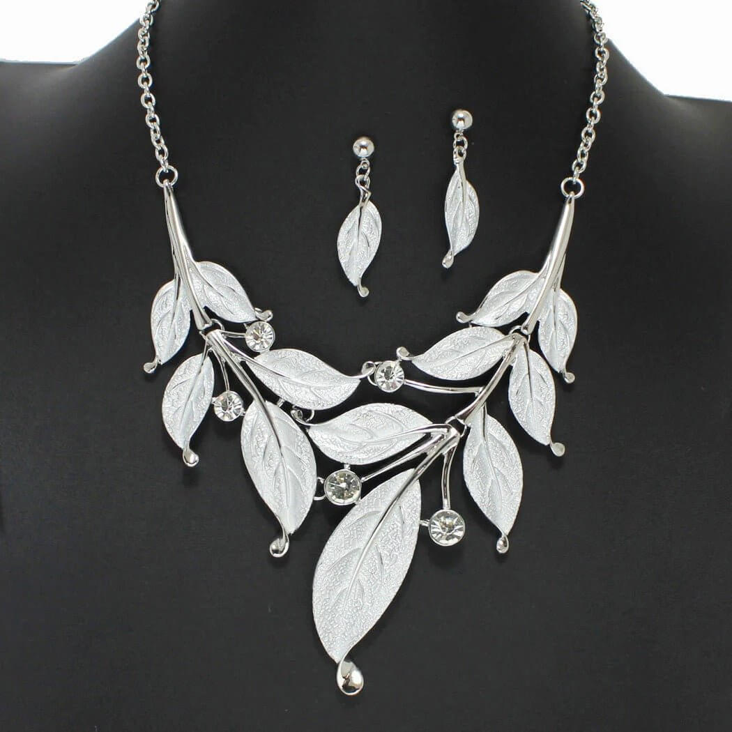Nature's Touch - White Necklace - Sale-Shop Alies Boutique