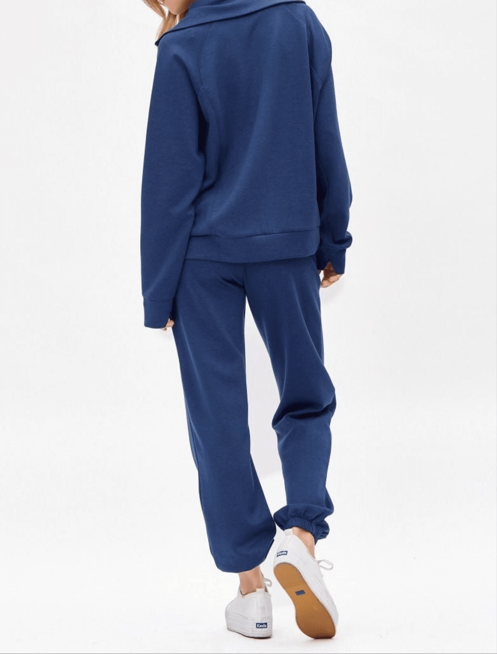 Navy Travel Set Half Zip Top & Pants-Shop Alies Boutique