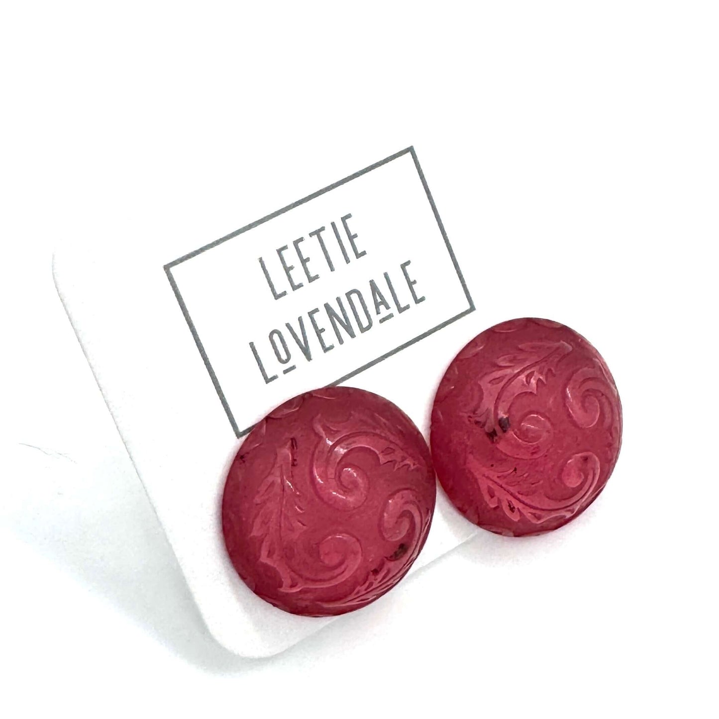 Holly Button Stud Earrings - Leetie Lovendale