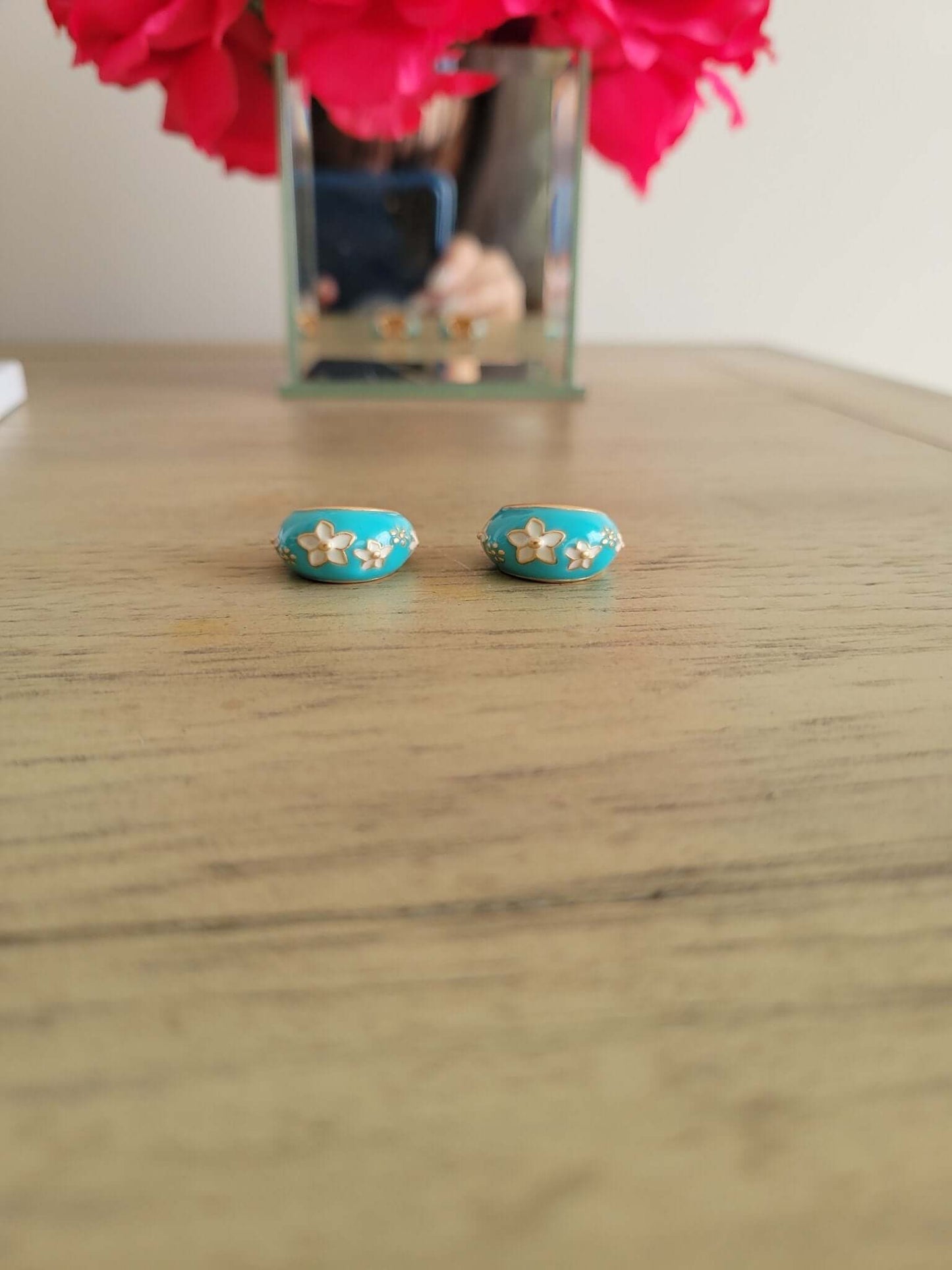 Petal Hype - Aqua Earrings - Alie's Boutique - Shop Alies Boutique