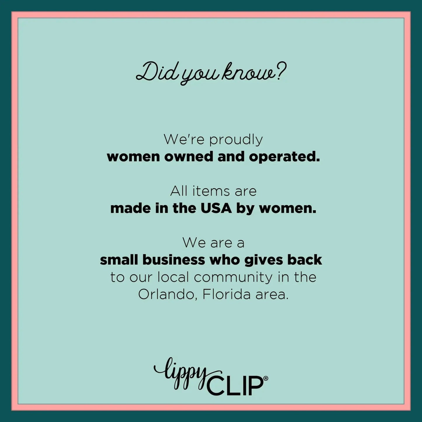 Pink Hearts on Aqua LippyClip® Lip Balm Holder - Shop Alies Bouutique