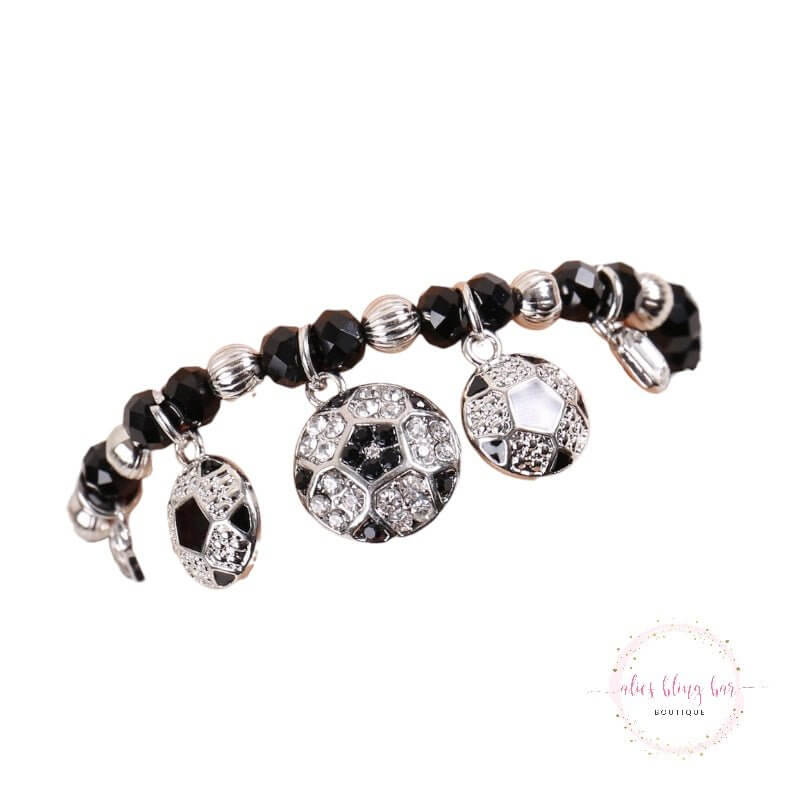 Power Play - Soccer Stretch Bracelet-Shop Alies Boutique