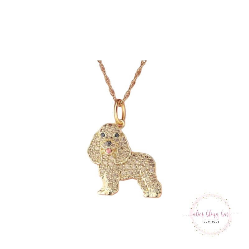 Puppy Kisses - Cocker Spaniel Necklace - Sale-Shop Alies Boutique