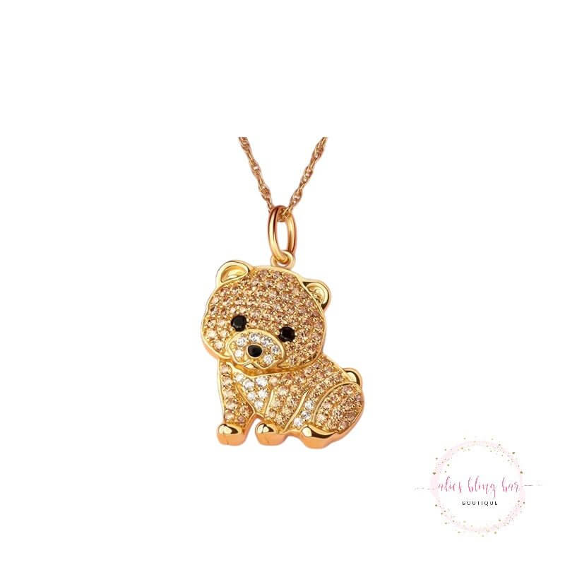 Puppy Kisses - Pomeranian Necklace - Sale-Shop Alies Boutique