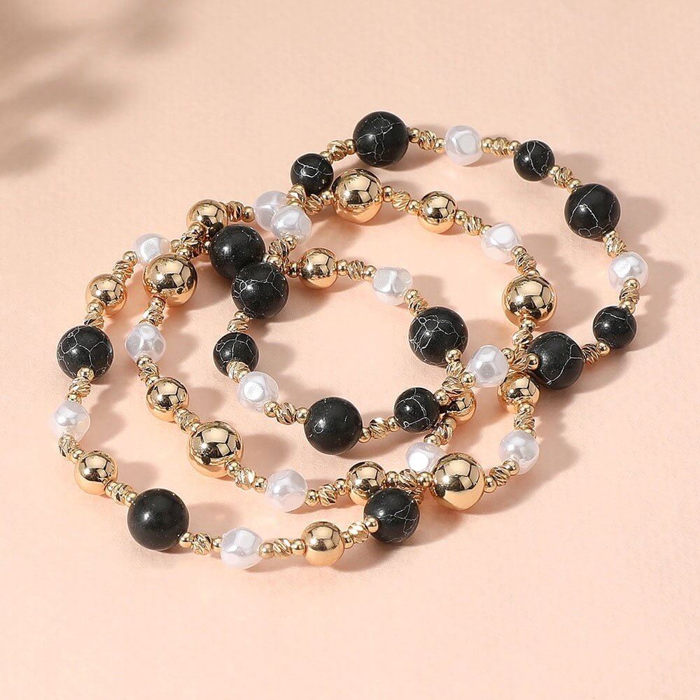 Radiance Rush - Black Bracelet Set-Shop Alies Boutique