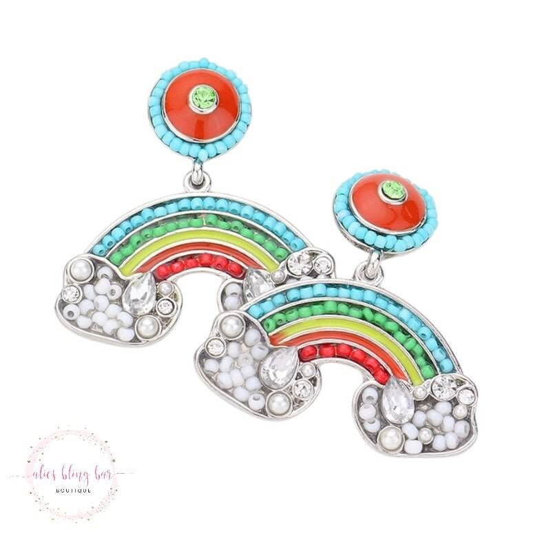Rainbow Radiance - Multi Earrings - Sale-Shop Alies Boutique