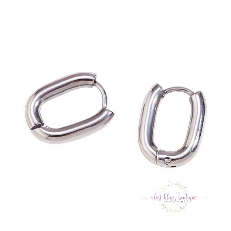 Rare Refinement - Silver Hoop Earrings - Sale-Shop Alies Boutique