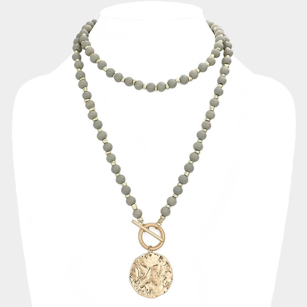 Raw Chic - Grey Necklace - Alie's Boutique - Shop Alies Boutique