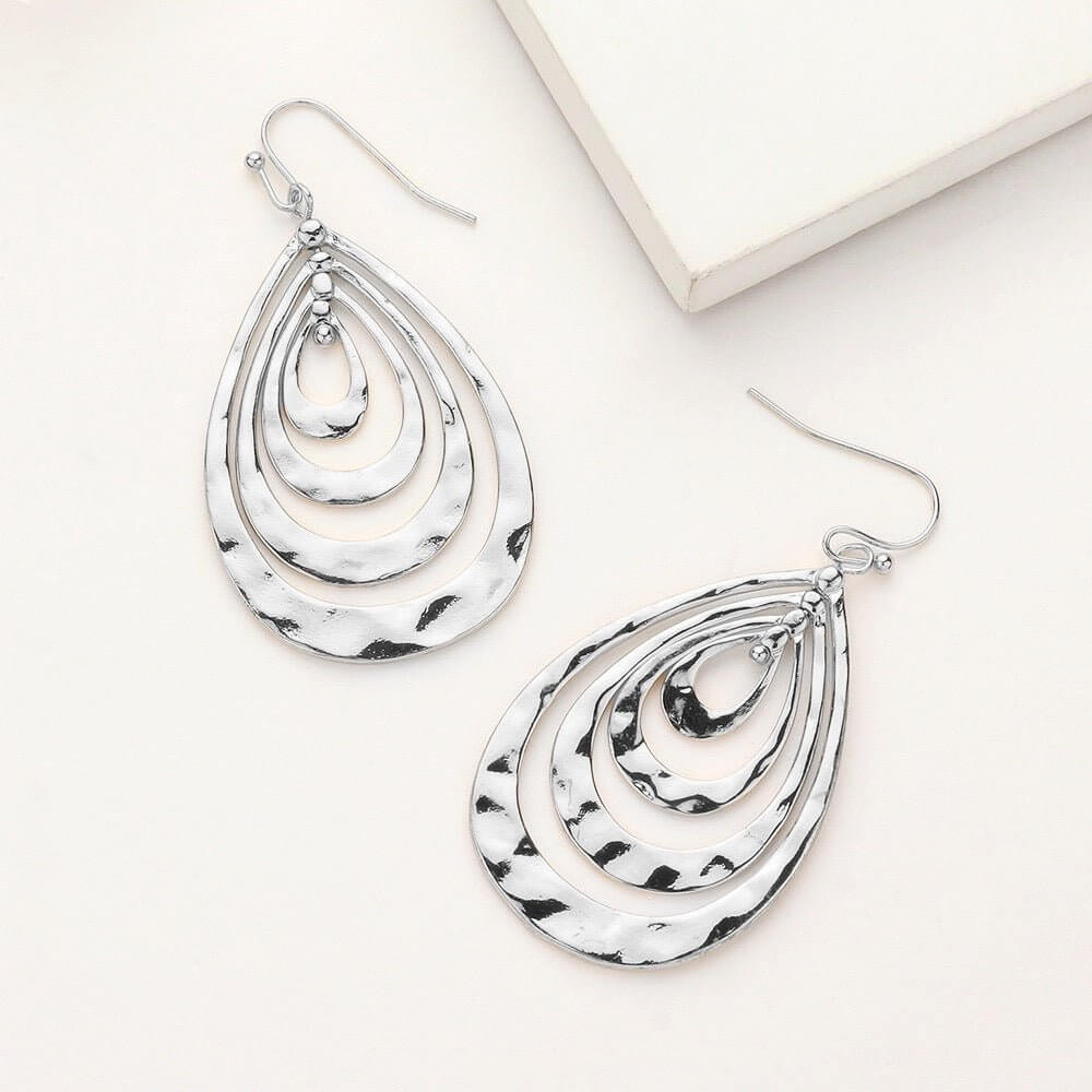 Ripple Effect - Silver Earrings-Shop Alies Boutique