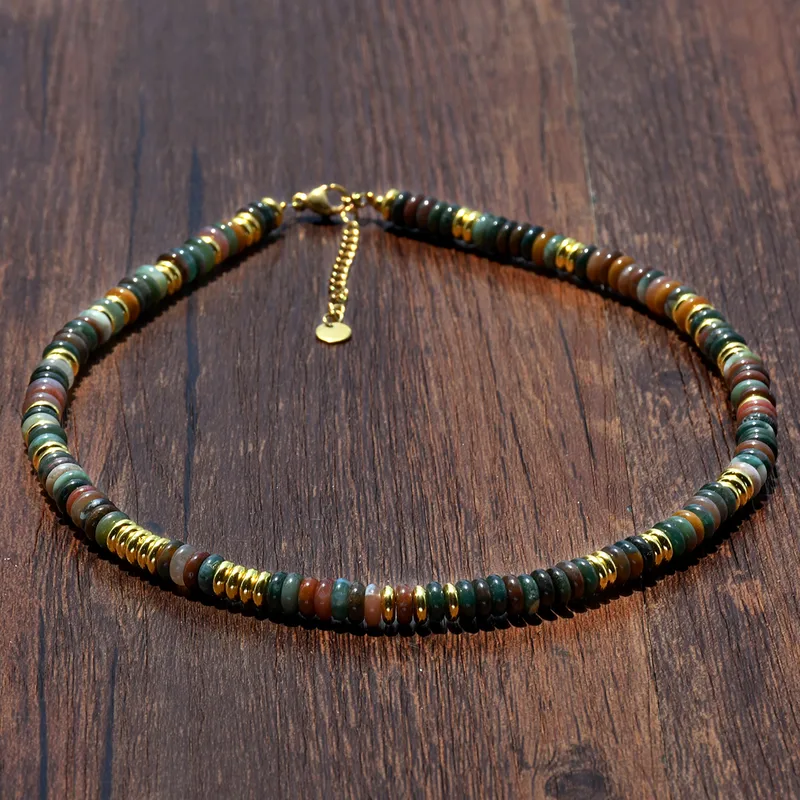 Boho Escape Semi Precious Stone Necklace in Indian Agate