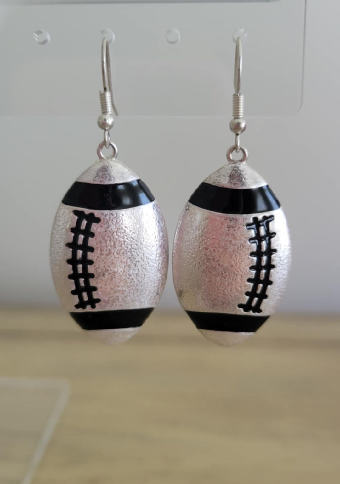 Game Day Drop - Silver Earrings