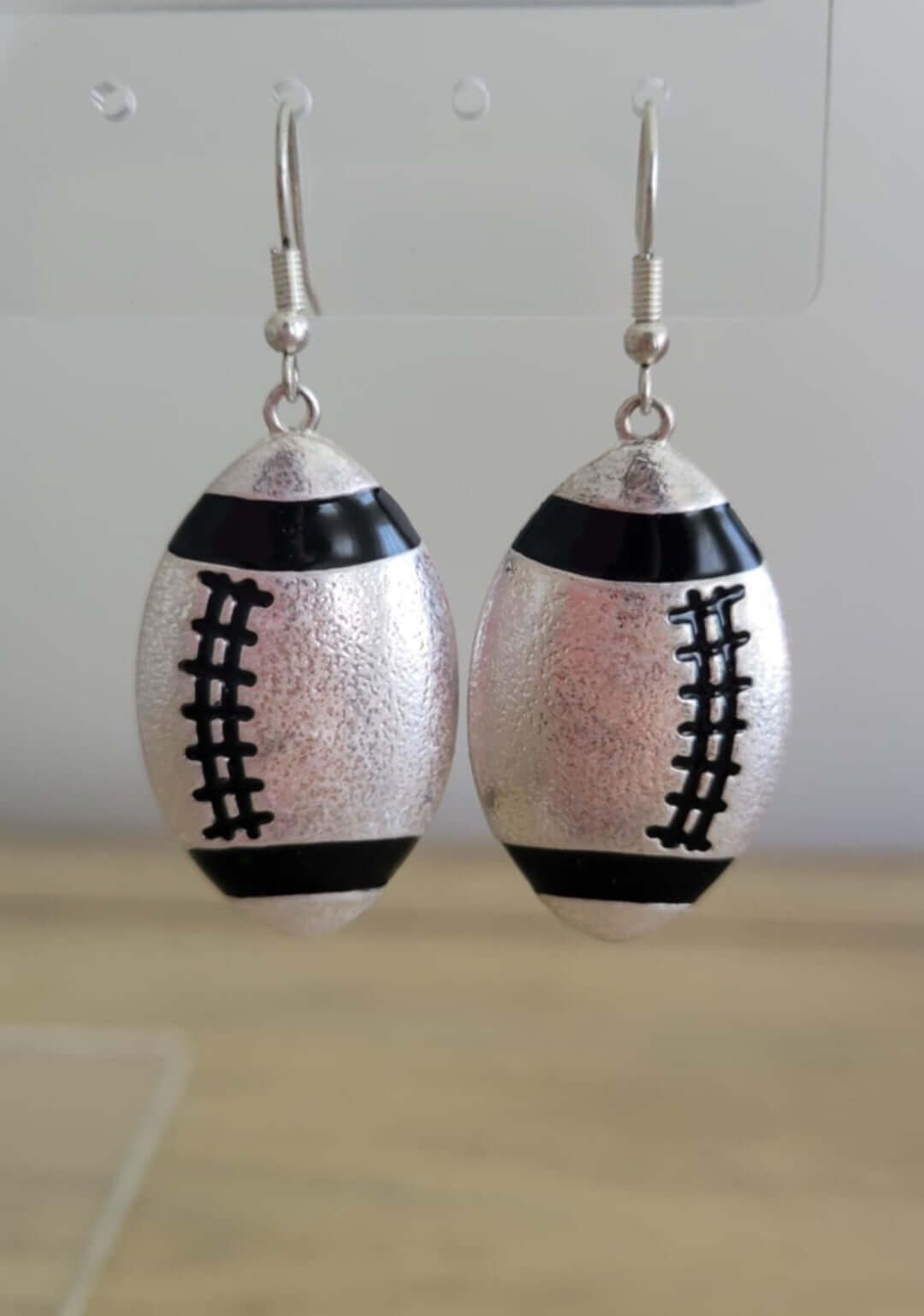 Game Day Drop - Silver Earrings - Alie's Boutique