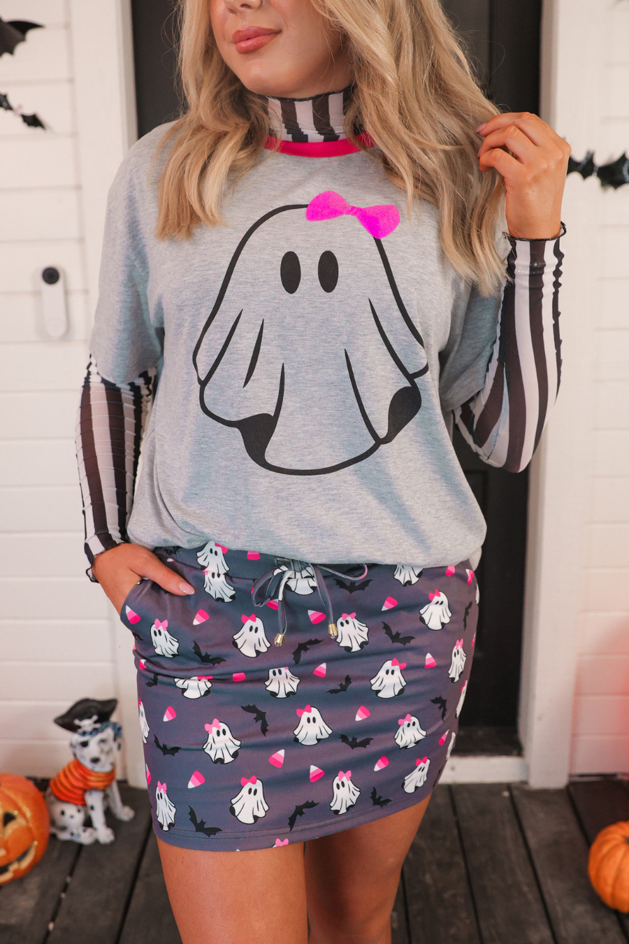 Gigi The Ghost Metallic Tee - Jess Lea Halloween