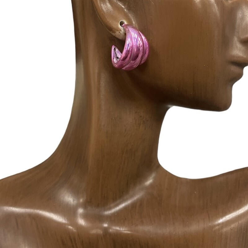 Sculpted Sway - Purple Teardrop Earrings - Shop Alies Bouutique