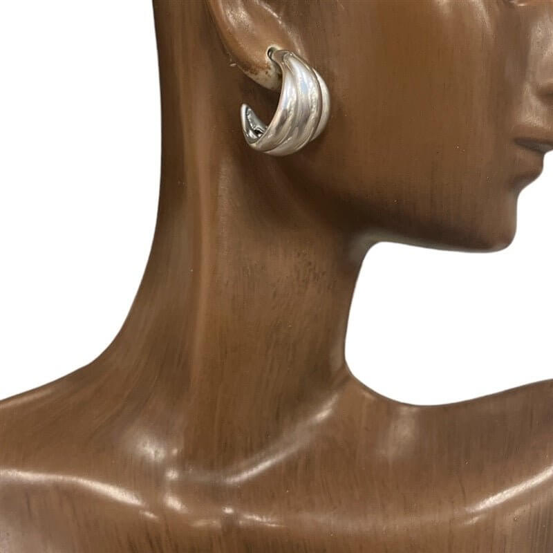 Sculpted Sway - Silver Teardrop Earrings - Shop Alies Bouutique