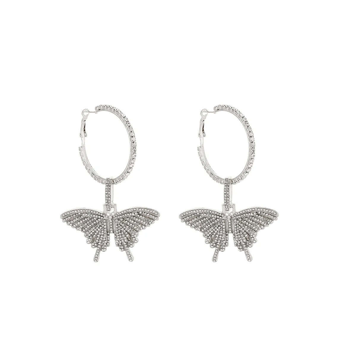 Serene Flux - Silver 2 in 1 Hoop Earrings - Sale-Shop Alies Boutique