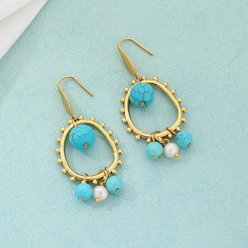 Sonoran Sparkle - Turquoise Earrings-Shop Alies Boutique