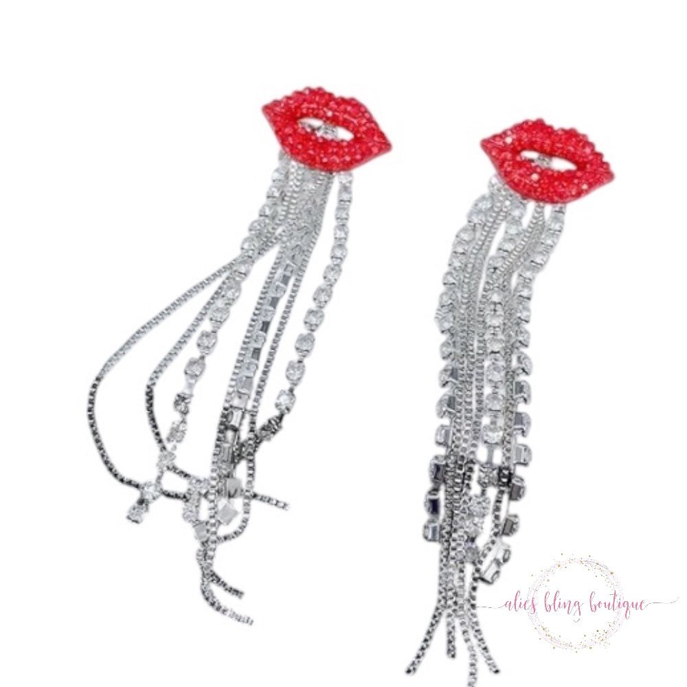 Sparkle & Pout Earrings - Sale-Shop Alies Boutique