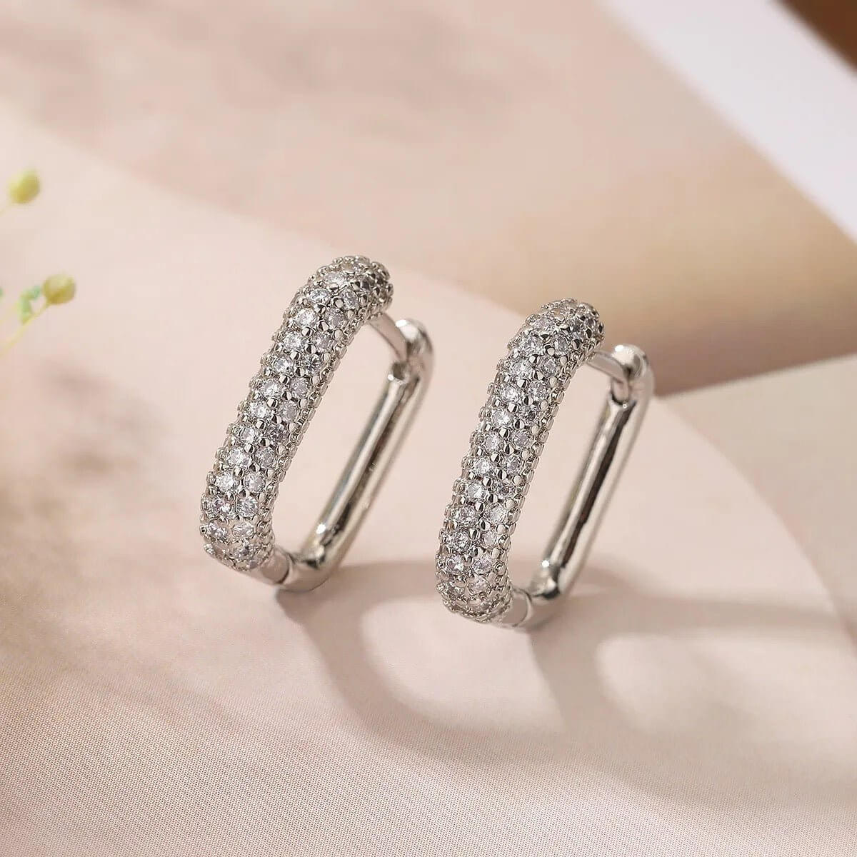 Sparkle & Shine Hoop Earrings in Silver-Shop Alies Boutique