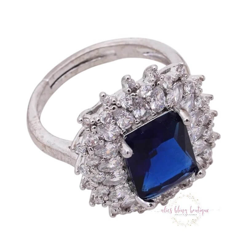 Sparkling Indepence - Blue Ring - Sale-Shop Alies Boutique