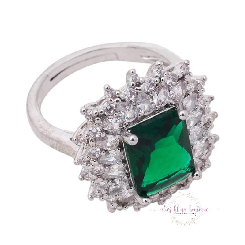 Sparkling Indepence - Green Ring-Shop Alies Boutique