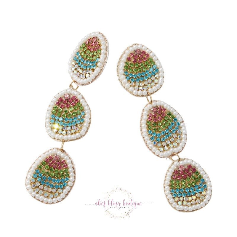 Springtime Sparkles - Multi Easter Earrings-Shop Alies Boutique