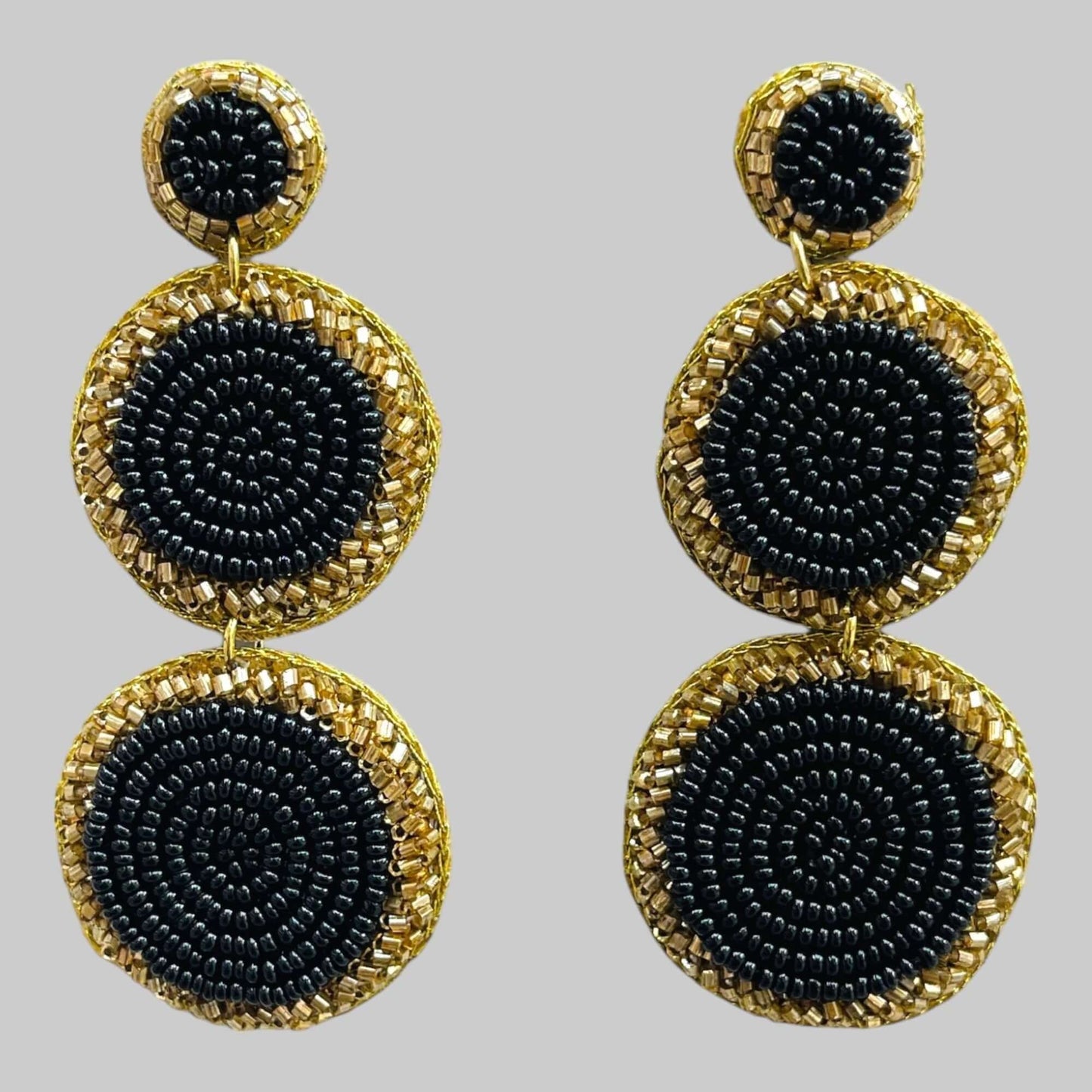 Statement Cycle - Round Beaded Earrings - Shop Alies Bouutique