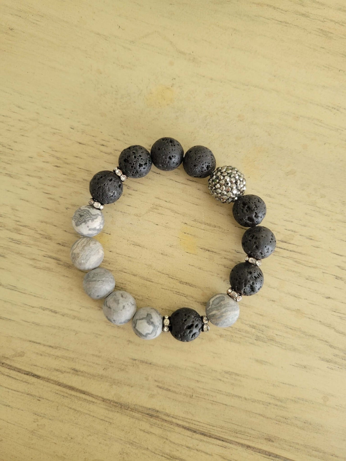 Stone & Ember - Grey Stretch Bracelet - Shop Alies Bouutique