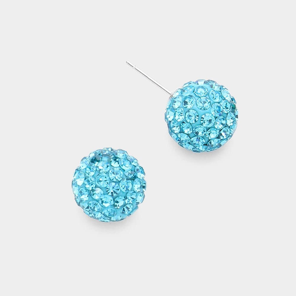 Sugar Rush - Aqua Stud Earrings-Shop Alies Boutique