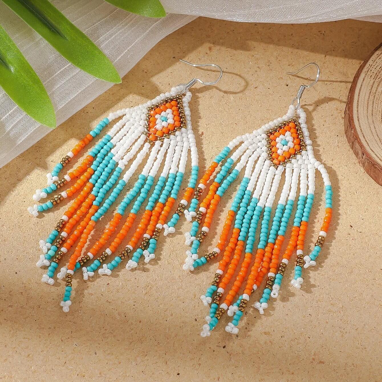 Sunset Canyon - Orange Earrings-Shop Alies Boutique