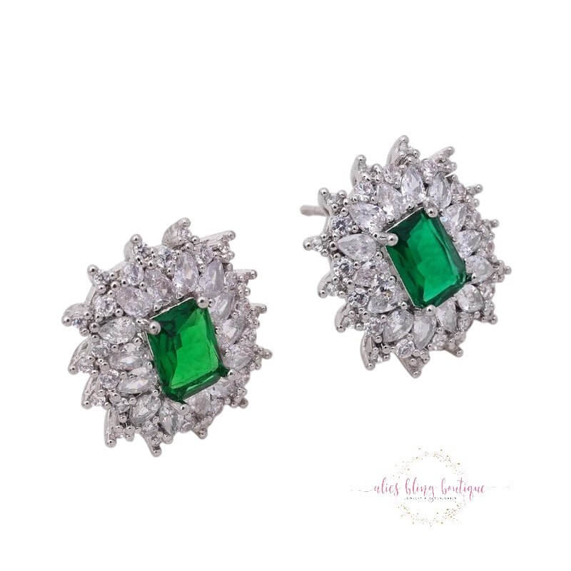 Time To Shine - Green Earrings - Sale-Shop Alies Boutique