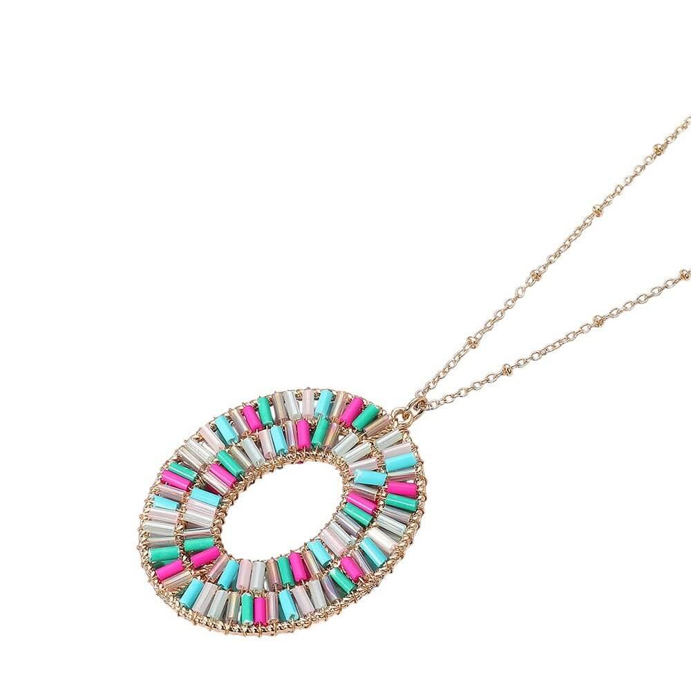 Twice Around - Multi Beaded Long Necklace - Shop Alies Bouutique
