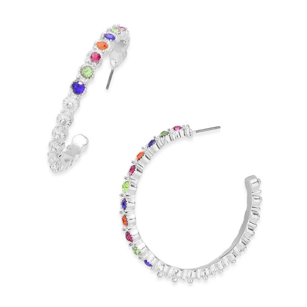 Twist & Sparkle - Multi Hoop Earrings-Shop Alies Boutique