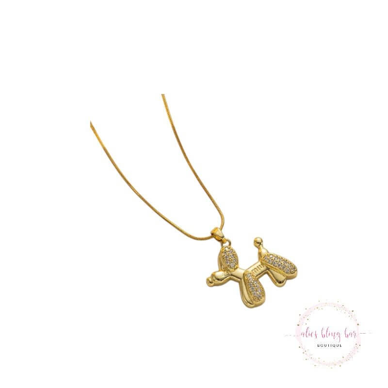 Whimsy Woof - Gold Necklace - Sale - Alies Bling Bar - Shop Alies Boutique