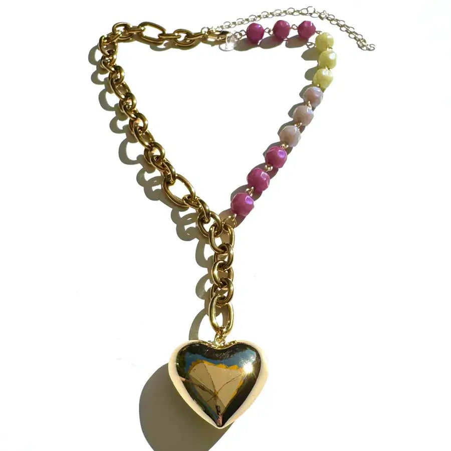 Half a Heart Y Necklace - Leetie Lovendale
