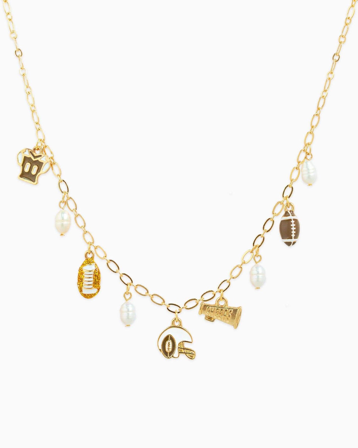 Gameday Touchdown Football Multi Charm Necklace - Alie's Boutique