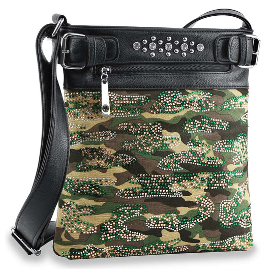 Glam Camo Sparkle Crossbody Bag