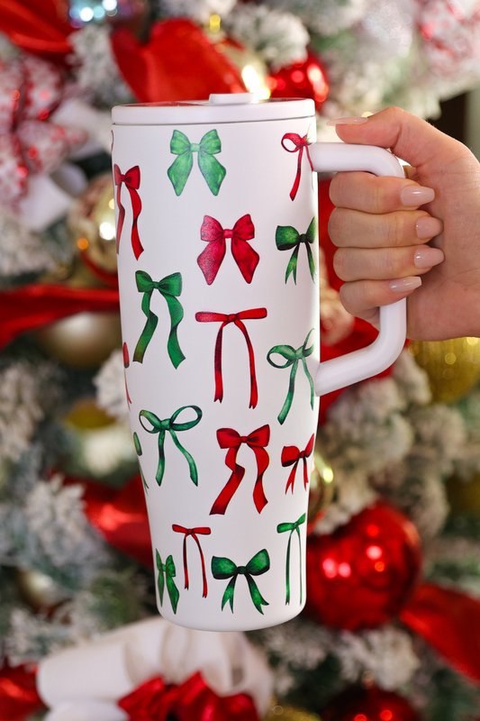 Midnight Bow Christmas Edition Sleek 40 Oz Tumbler