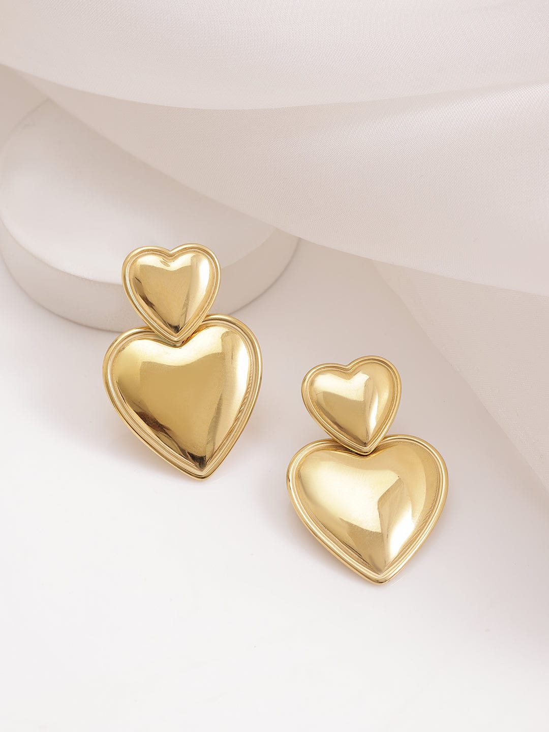 Double Love Gold Earrings