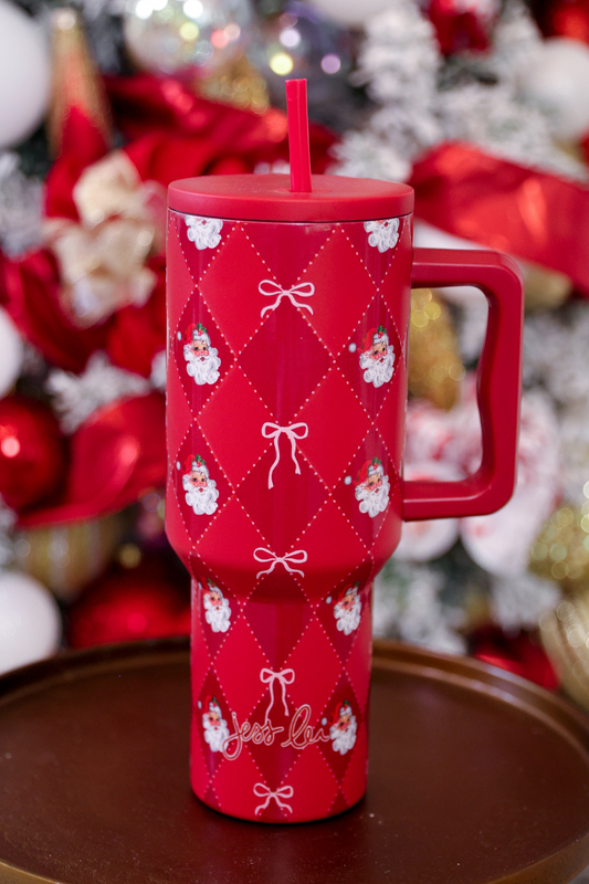 Santa's Signature Bow 40 Oz Tumbler - Preorder Jess Lea