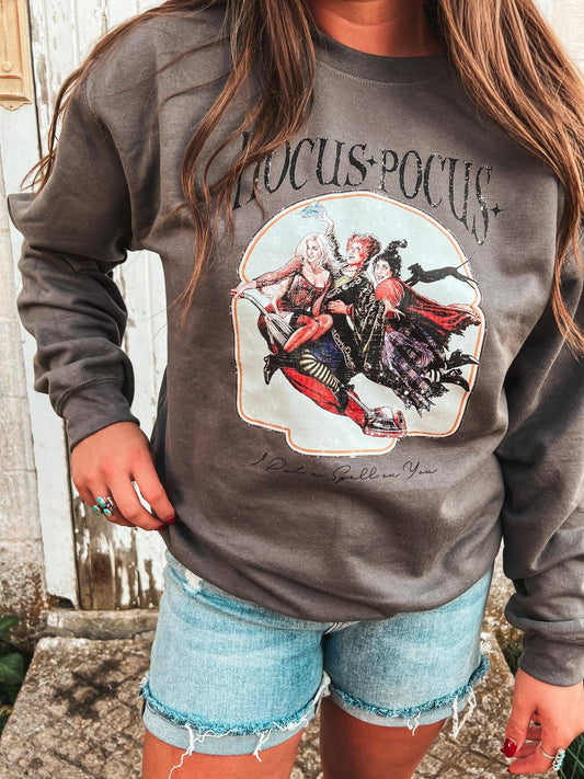 Hocus Pocus - Charcoal Gildan Sweatshirt