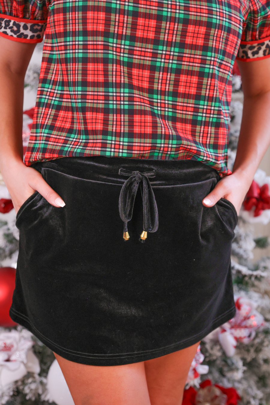 Velvet Hour Skort - Black - Alie's Boutique