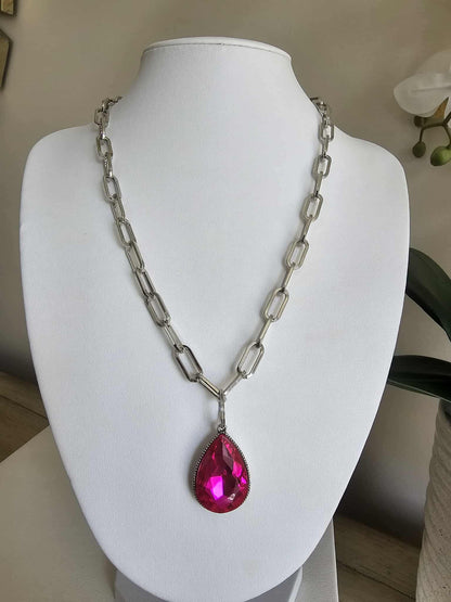 Cherry Bombshell - Pink Necklace