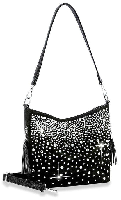 Shine Shift - Black Hobo Crossbody Sling