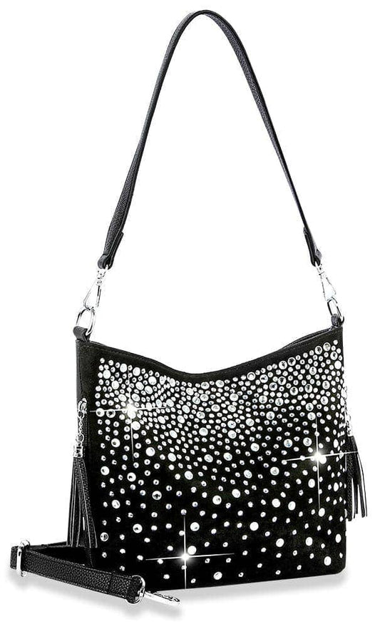 Shine Shift - Black Hobo Crossbody Sling