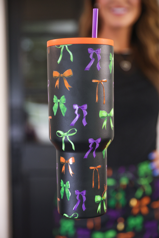 Bow Bewitched Halloween Tumbler