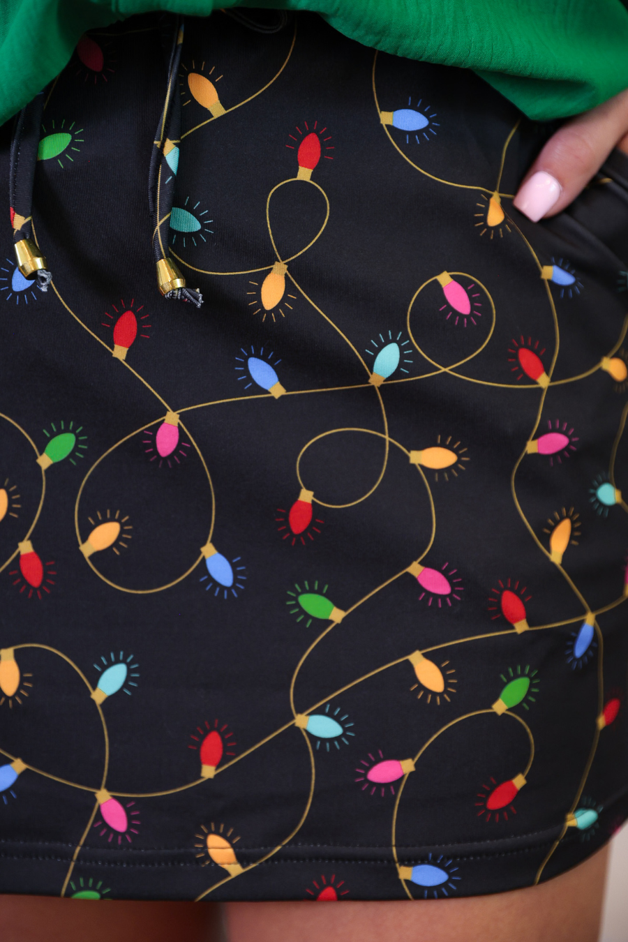 Christmas Lights Skort - Alie's Boutique