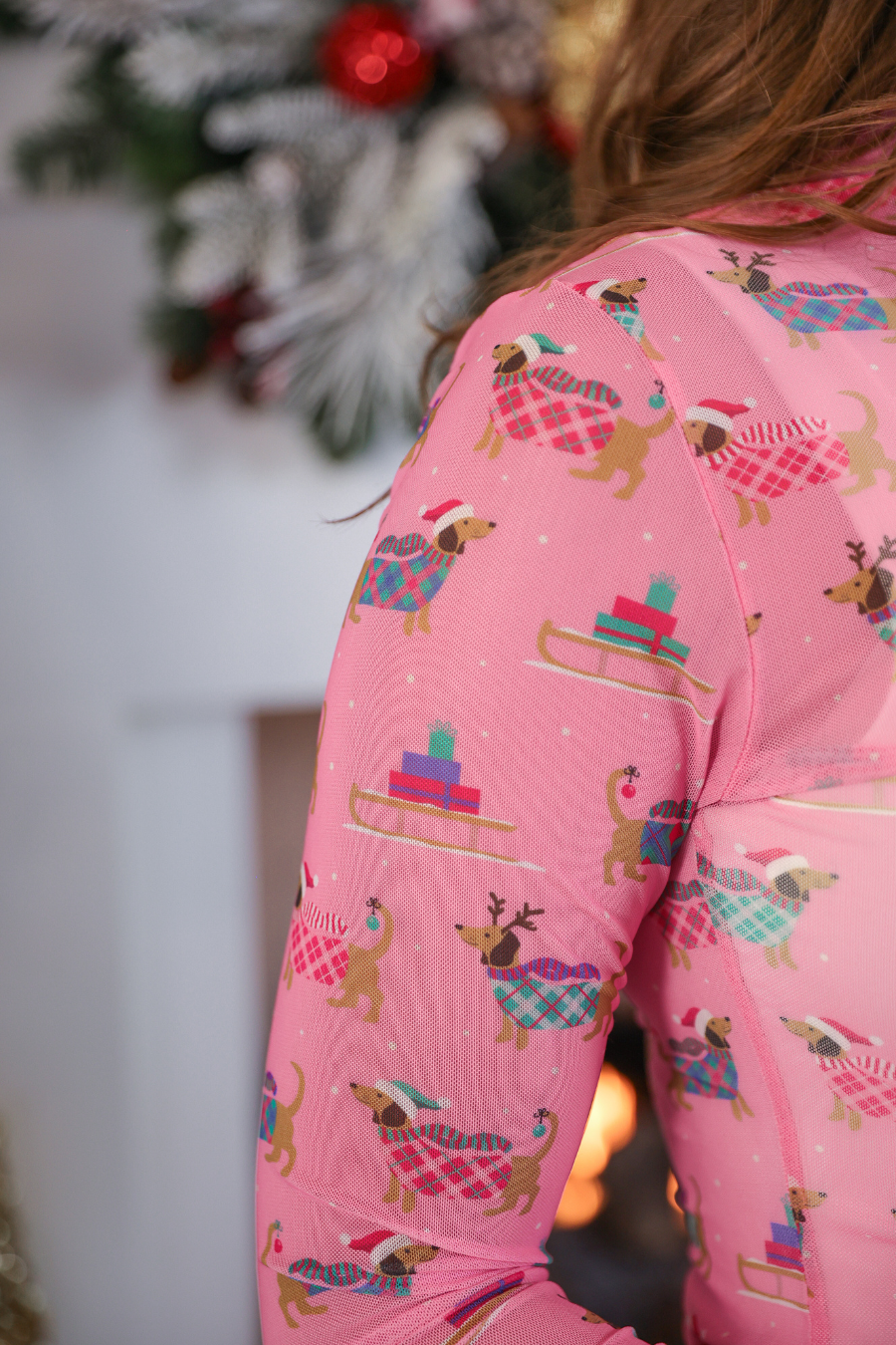 Keigan Mesh Top- Pink Pawliday - Alie's Boutique