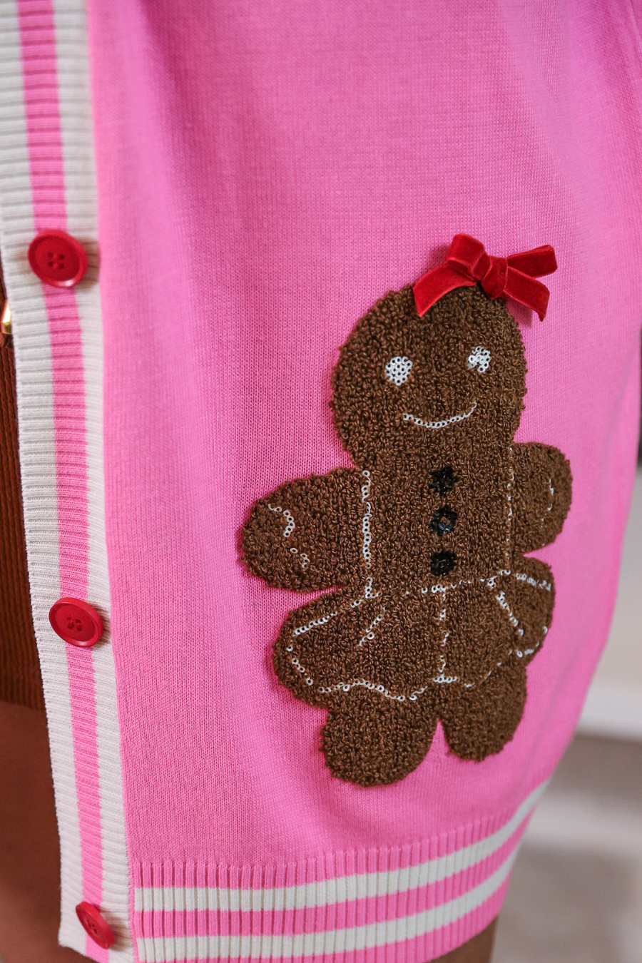 Ginny The Gingerbread Girl Long Cardigan - Alie's Boutique
